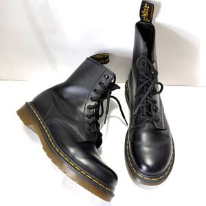 DR MARTENS 1460 Smooth Leather Combat Boots in Black Size 8